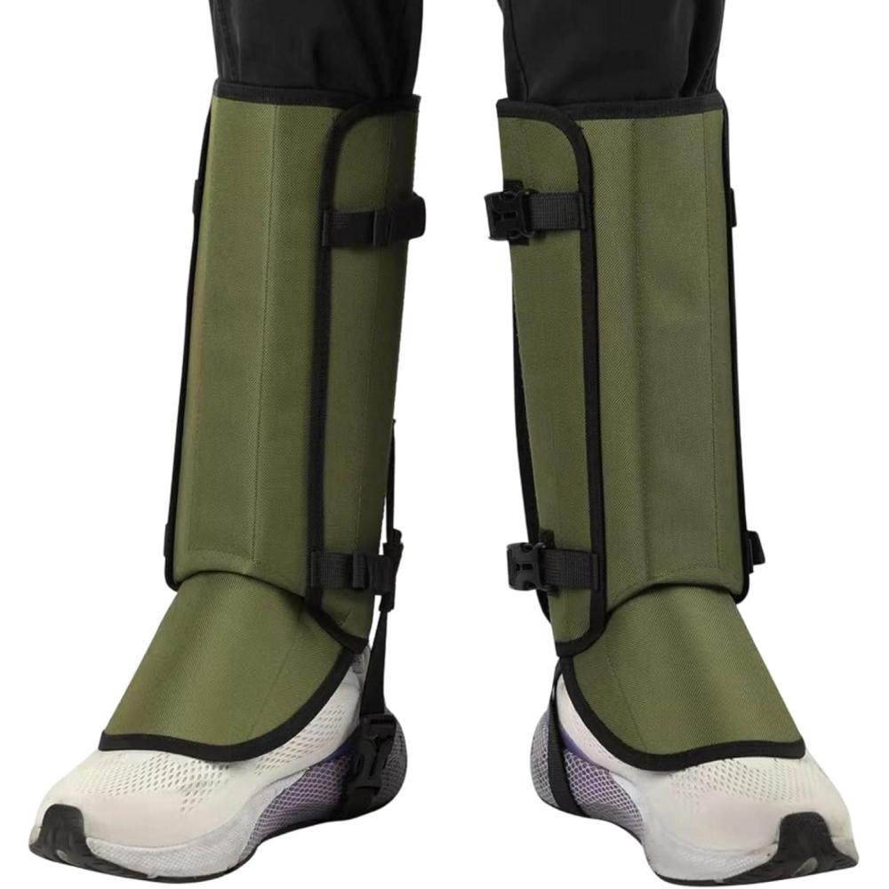 image:imageGenerisch Jambires de protection serpent en tissu Oxford  Impermable et respirant  Unisexe  Pour lextrieur la randonne la raquette le trekking dans le dsert  1 paire  Vert militaire