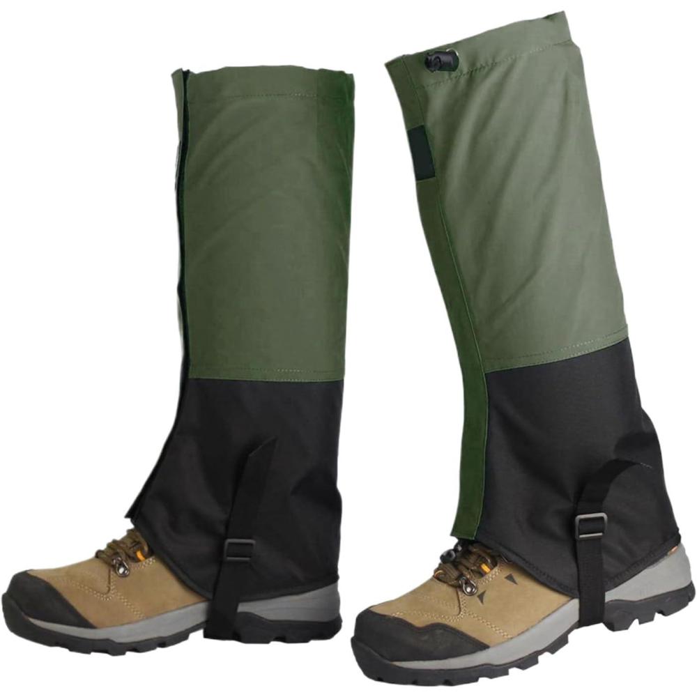 image:imageGutres Molletires pour Homme Gutres de Randonne Impermables AntiSerpents CouvreJambes Rglable pour Hiver avec Design RespirantAccessoires Outdoor Hommes FemmesVert de larme
