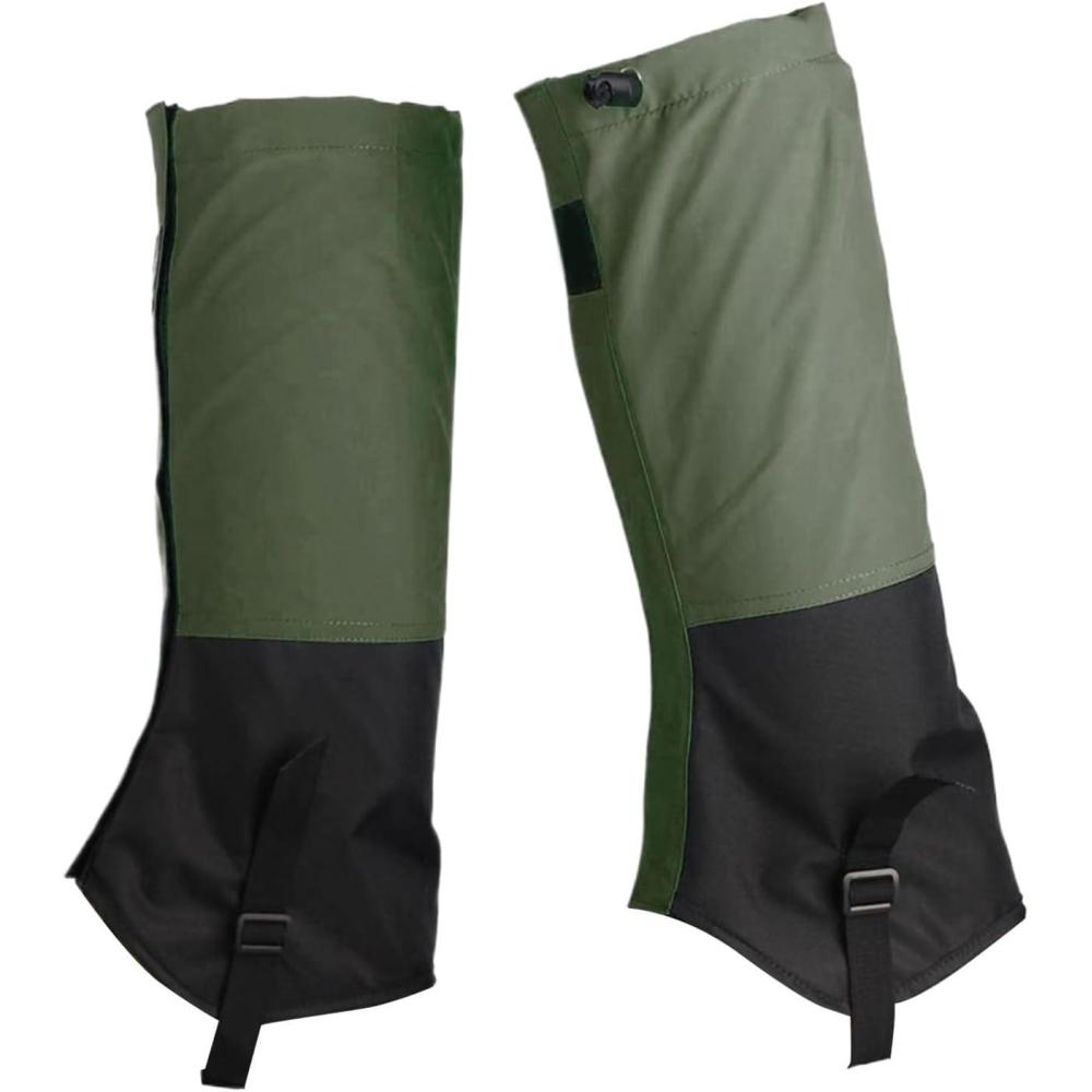 image:imageGutres de bottes Bouclier antiserpent Protecteur de jambe rglable en polyester impermable pour randonne escalade course pied neige en plein air quipement de chasse hommes et femmesVert arme