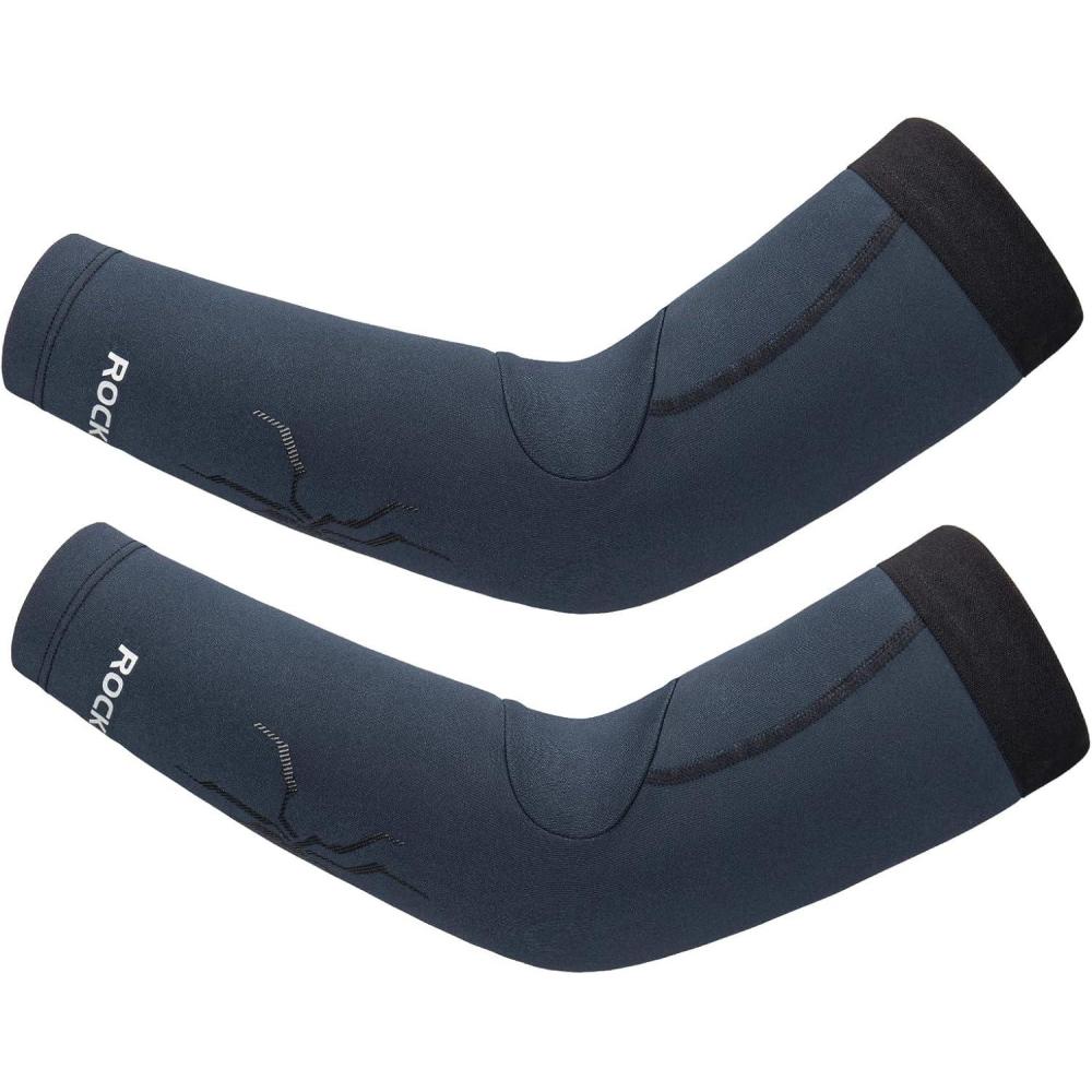 image:imageROCKBROS ManchettesJambires Thermiques Hiver lastique Couvre de BrasJambes Coupe Vent pour Course Cyclisme Basketball Randonn Pche Basketball Golf Homme Femme Noir VertBleu S3XL 1 PaireManchettebleu Noir