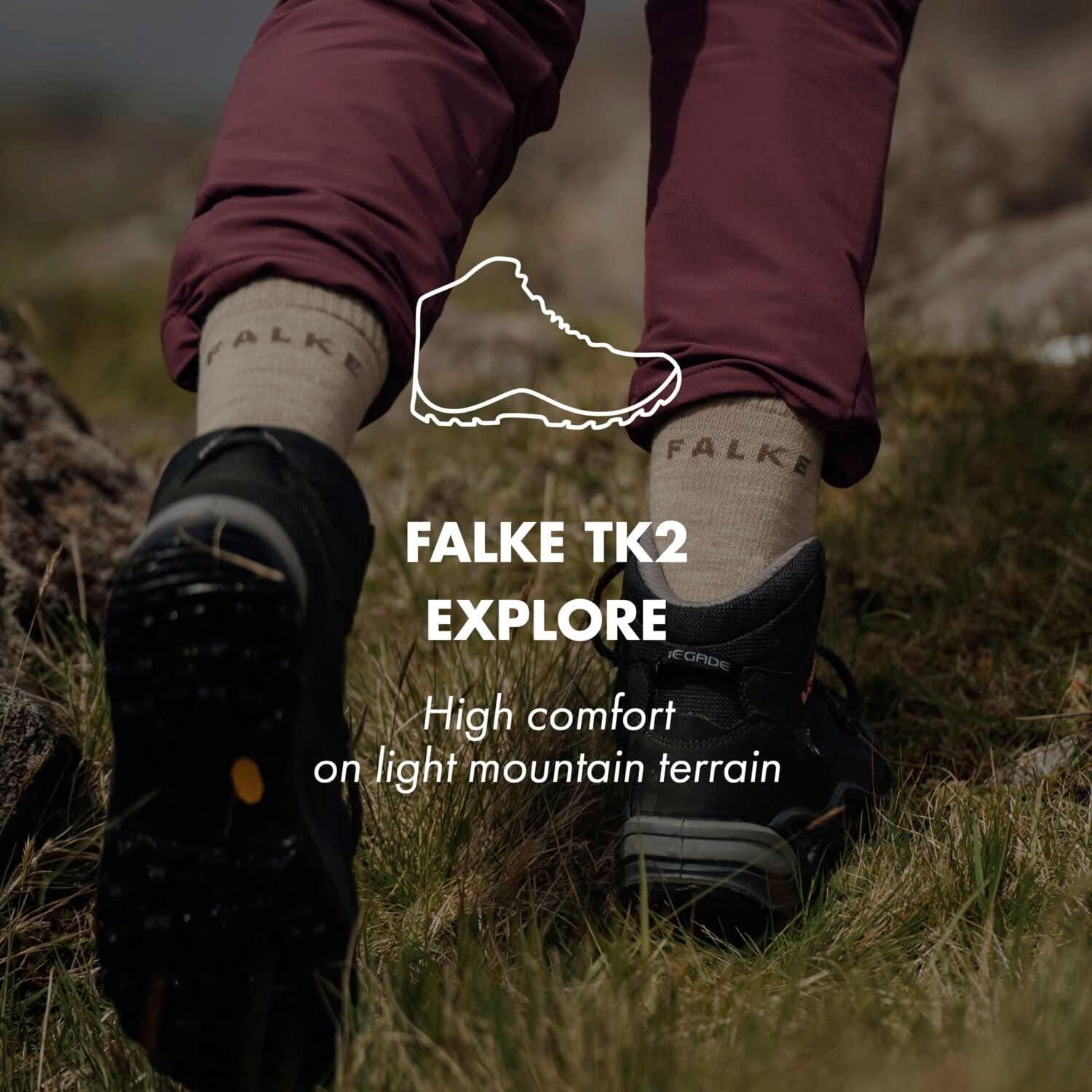 image:imageFALKE Tk2 Explore Short M Sso Laine Antiampoule paisses Chaussettes de randonne Homme lot de 1Gris Light Grey 3403