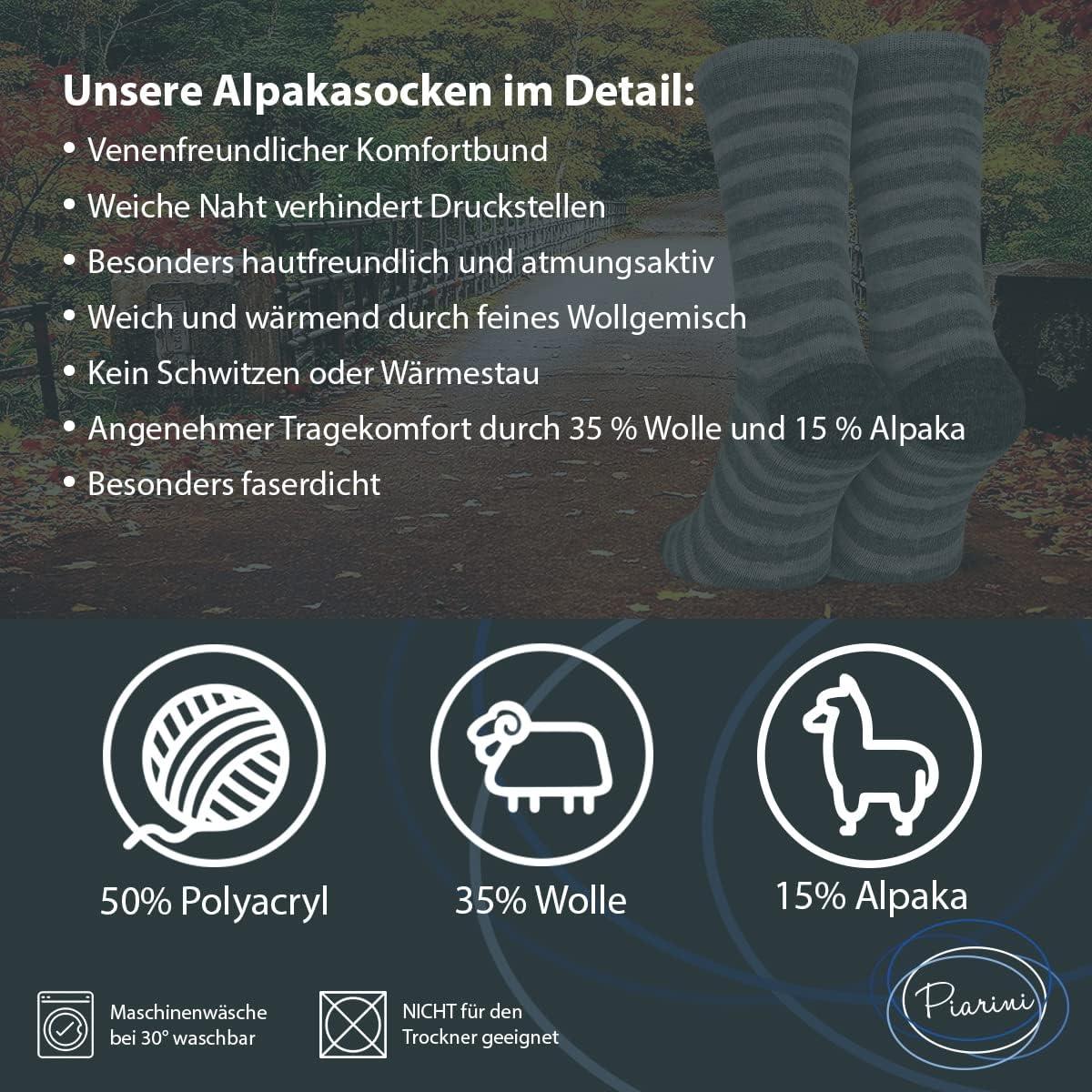image:imageLot de 2 paires de chaussettes en alpaga Chaussettes en laine pour homme et femme Chaussettes douillettes respirantes en laine fineTons de gris