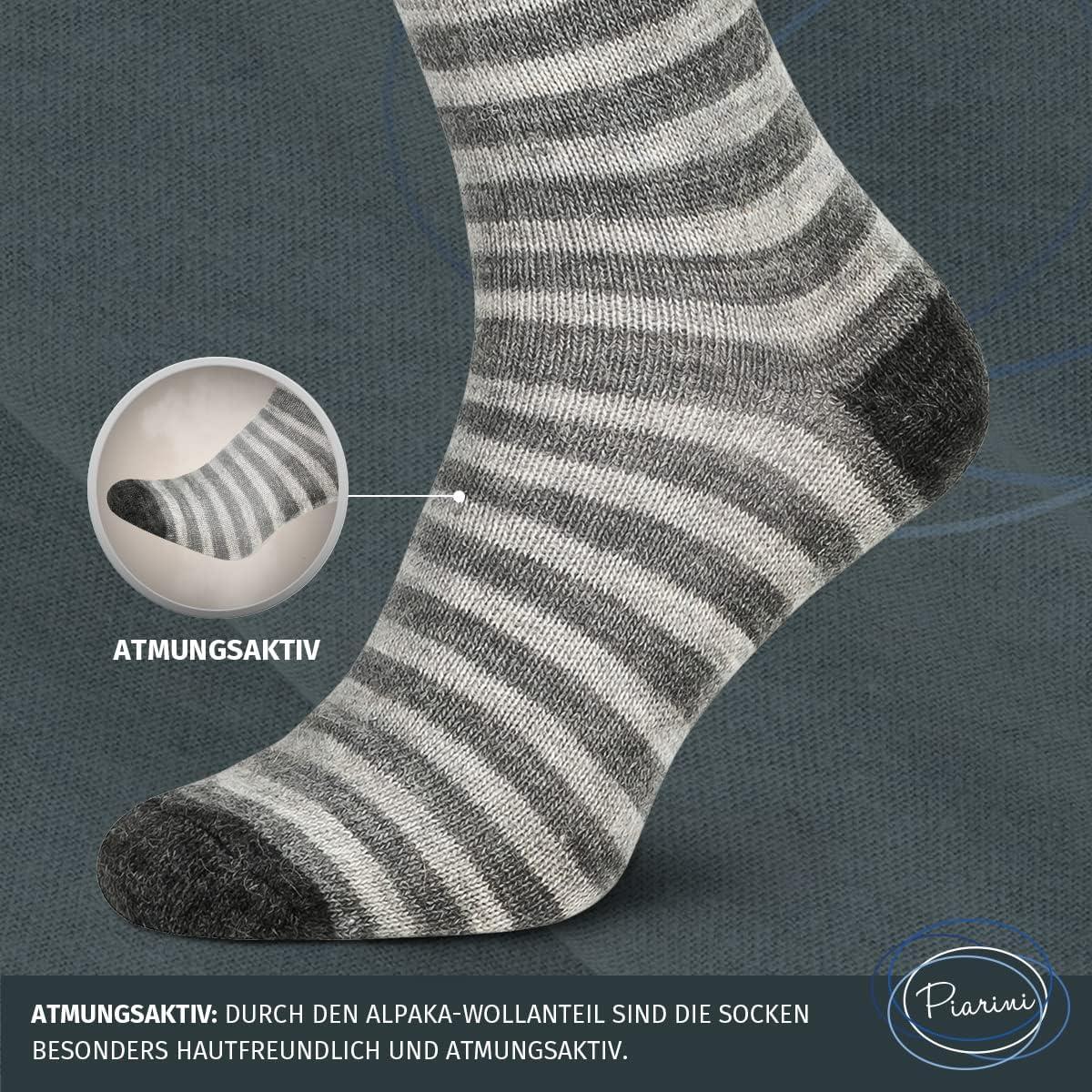 image:imageLot de 2 paires de chaussettes en alpaga Chaussettes en laine pour homme et femme Chaussettes douillettes respirantes en laine fineTons de gris