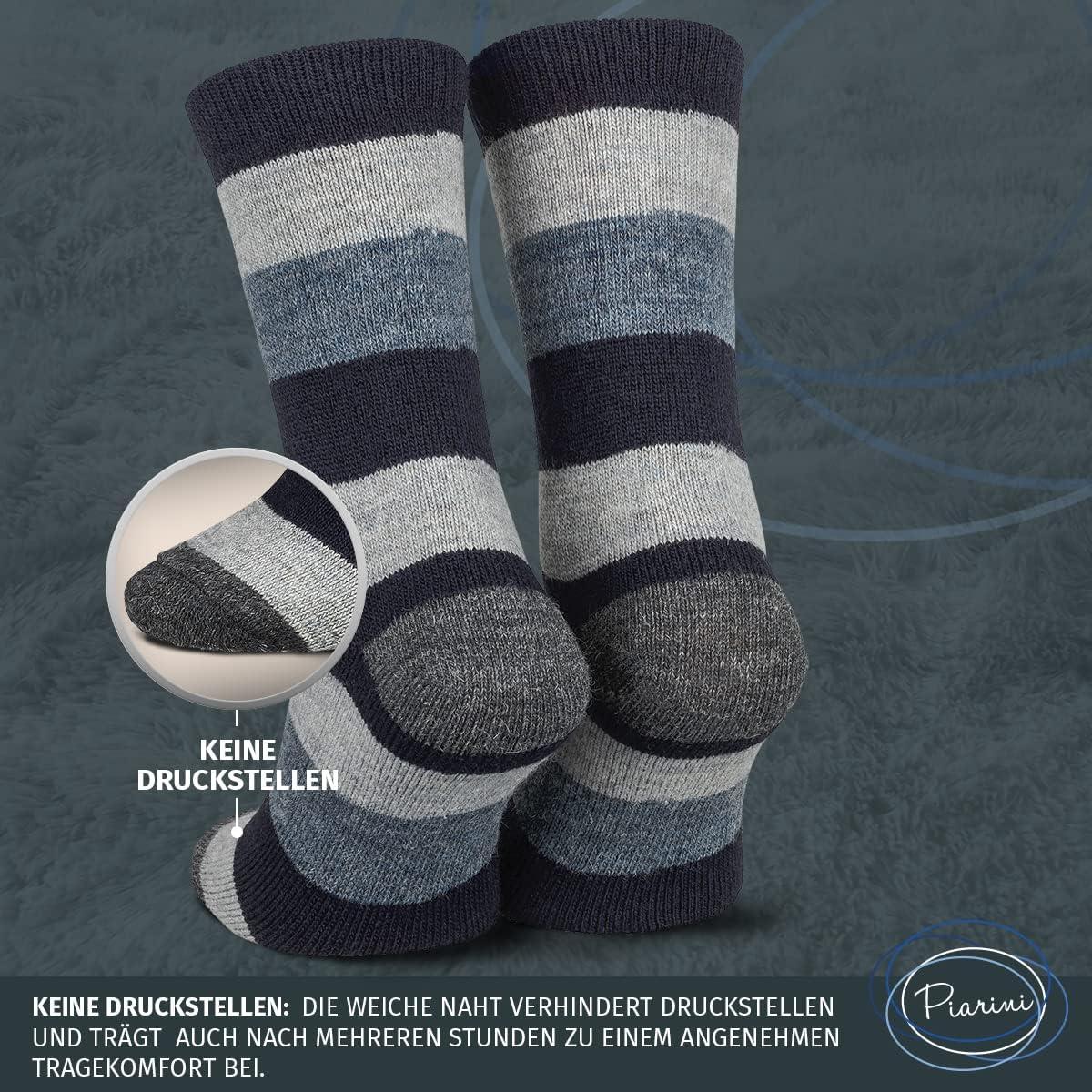 image:imageLot de 2 paires de chaussettes en alpaga Chaussettes en laine pour homme et femme Chaussettes douillettes respirantes en laine finegrisbleu