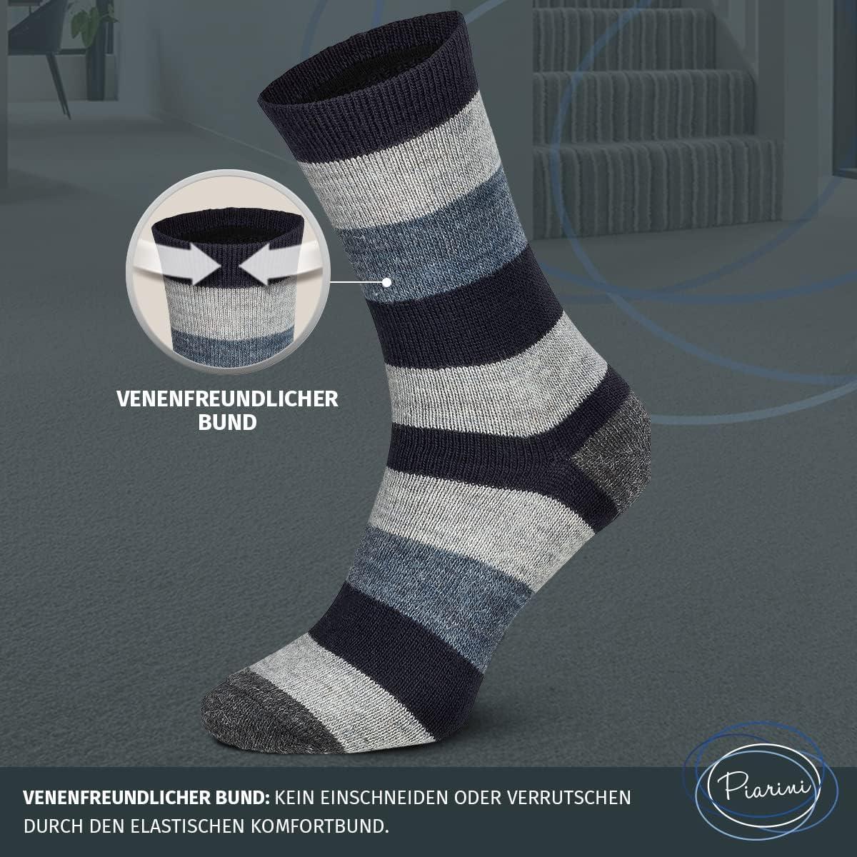 image:imageLot de 2 paires de chaussettes en alpaga Chaussettes en laine pour homme et femme Chaussettes douillettes respirantes en laine finegrisbleu