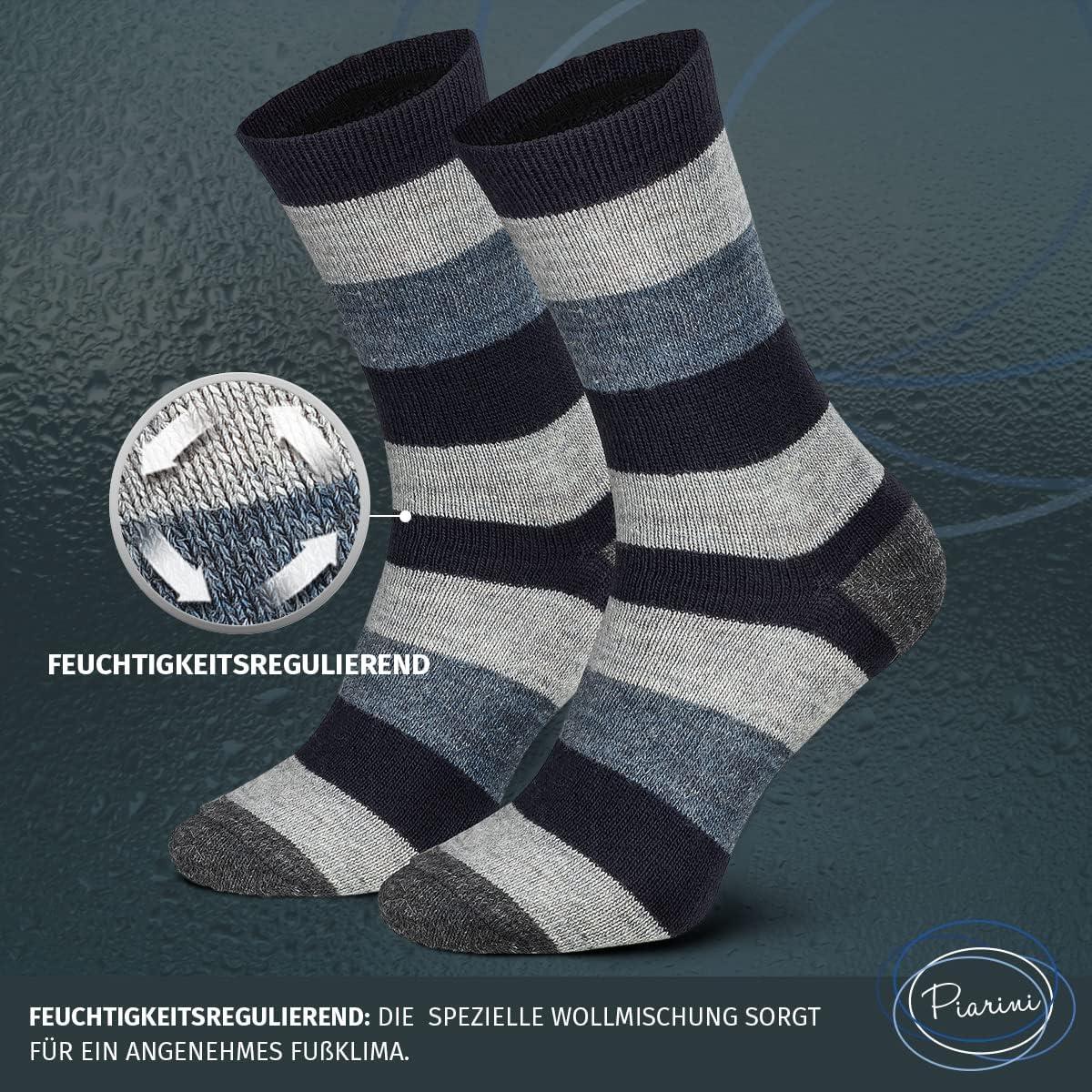 image:imageLot de 2 paires de chaussettes en alpaga Chaussettes en laine pour homme et femme Chaussettes douillettes respirantes en laine finegrisbleu