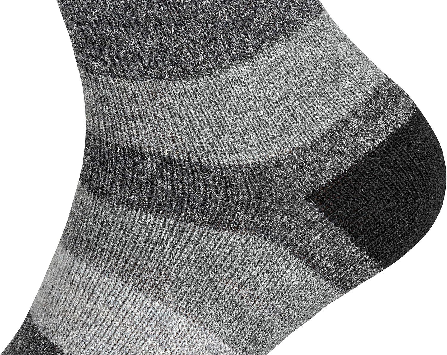 image:imageLot de 2 paires de chaussettes en alpaga Chaussettes en laine pour homme et femme Chaussettes douillettes respirantes en laine finegrisbleu