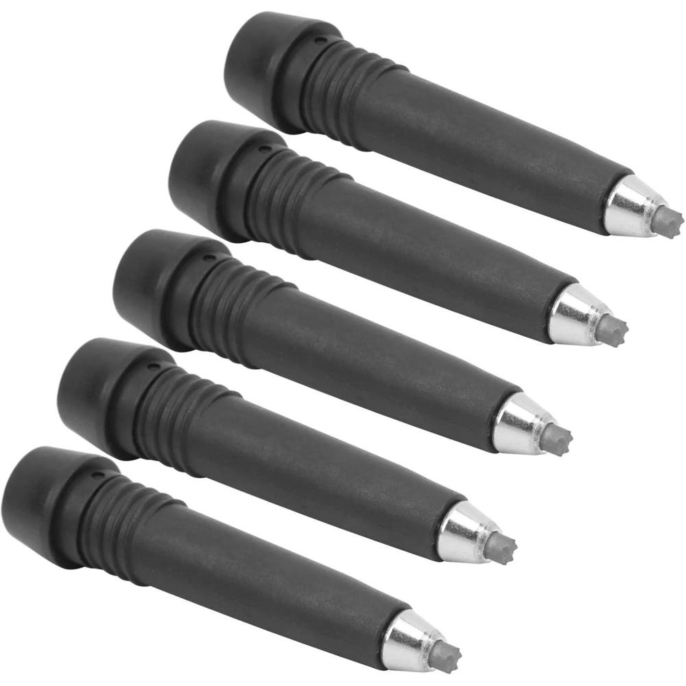 image:image5 pcs Trekking Pole Tip Pointe Baton randonne Tungstne Manganse Acier Alpenstocks Rod Tip Trekking Rod Tip Remplacement Pied De Rechange Couvre Noir pour Wandelstokken