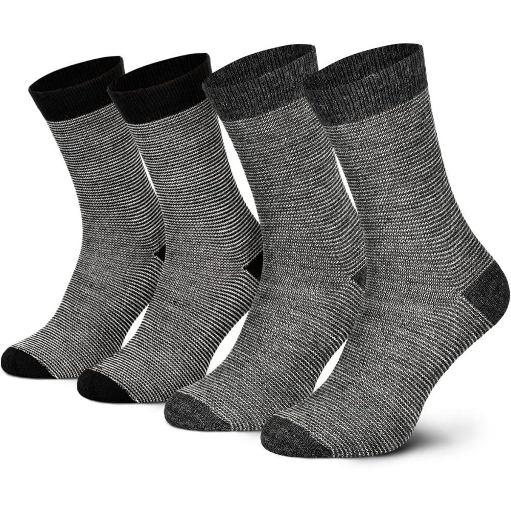 image:imageLot de 2 paires de chaussettes en alpaga  Chaussettes en laine pour homme et femme  Chaussettes douillettes respirantes en laine fineAnthracite Noir