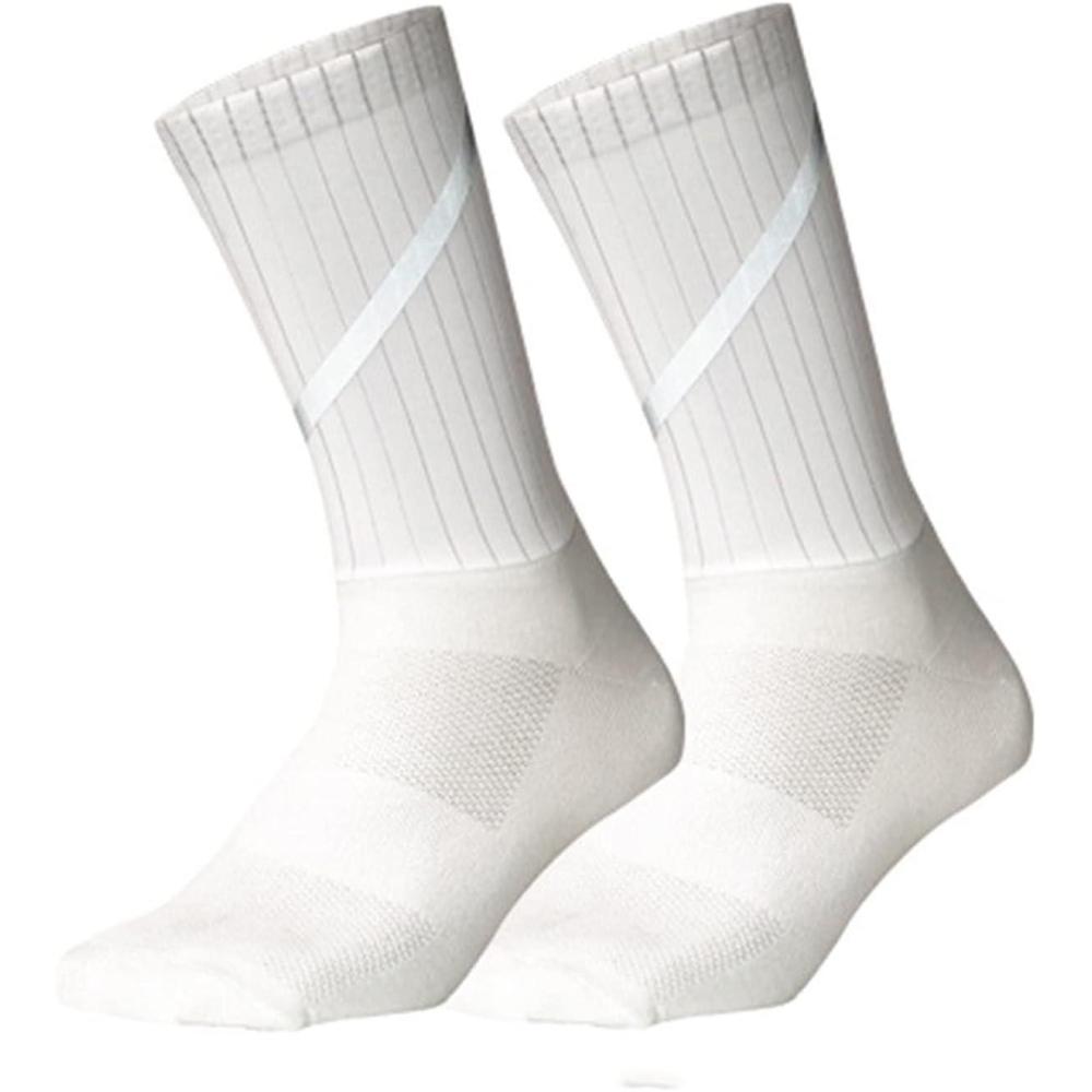 image:imageSport Profession Chaussettes de Cyclisme Hommes AntiSlip sans Soudure Aero Vlo  vlo de vlo  vlos Routiers Rflecteur Scurit Chaussette Chaussettes de BasketballBlanc