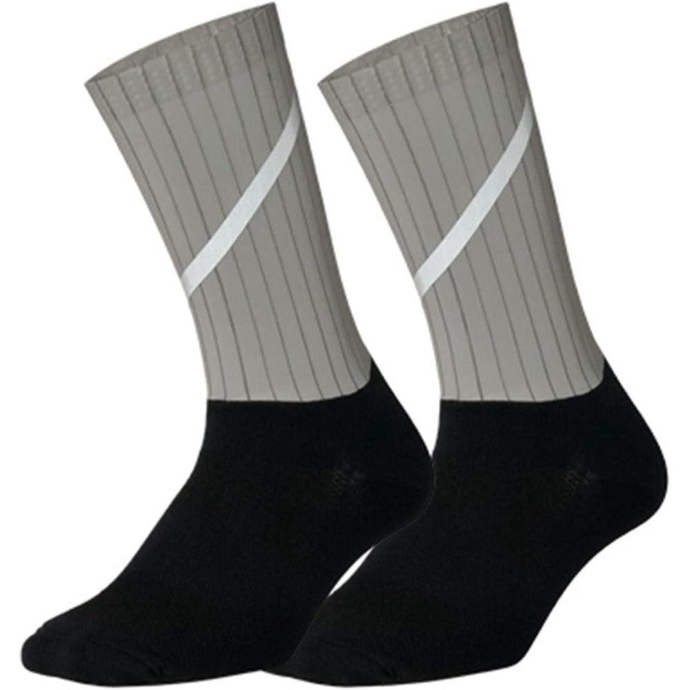 image:imageSport Profession Chaussettes de Cyclisme Hommes AntiSlip sans Soudure Aero Vlo  vlo de vlo  vlos Routiers Rflecteur Scurit Chaussette Chaussettes de BasketballGris