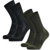 Multicouleurs (1x Noir/Gris  1x Vert Foncé)