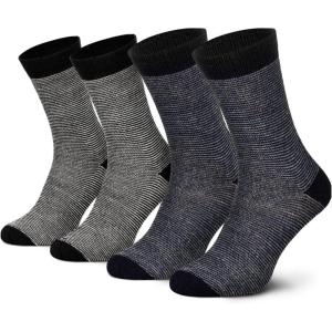 Lot de 2 paires de chaussettes en alpaga – Chaussettes en laine pour homme et femme – Chaussettes douillettes respirantes en laine fine(Noir Marine)