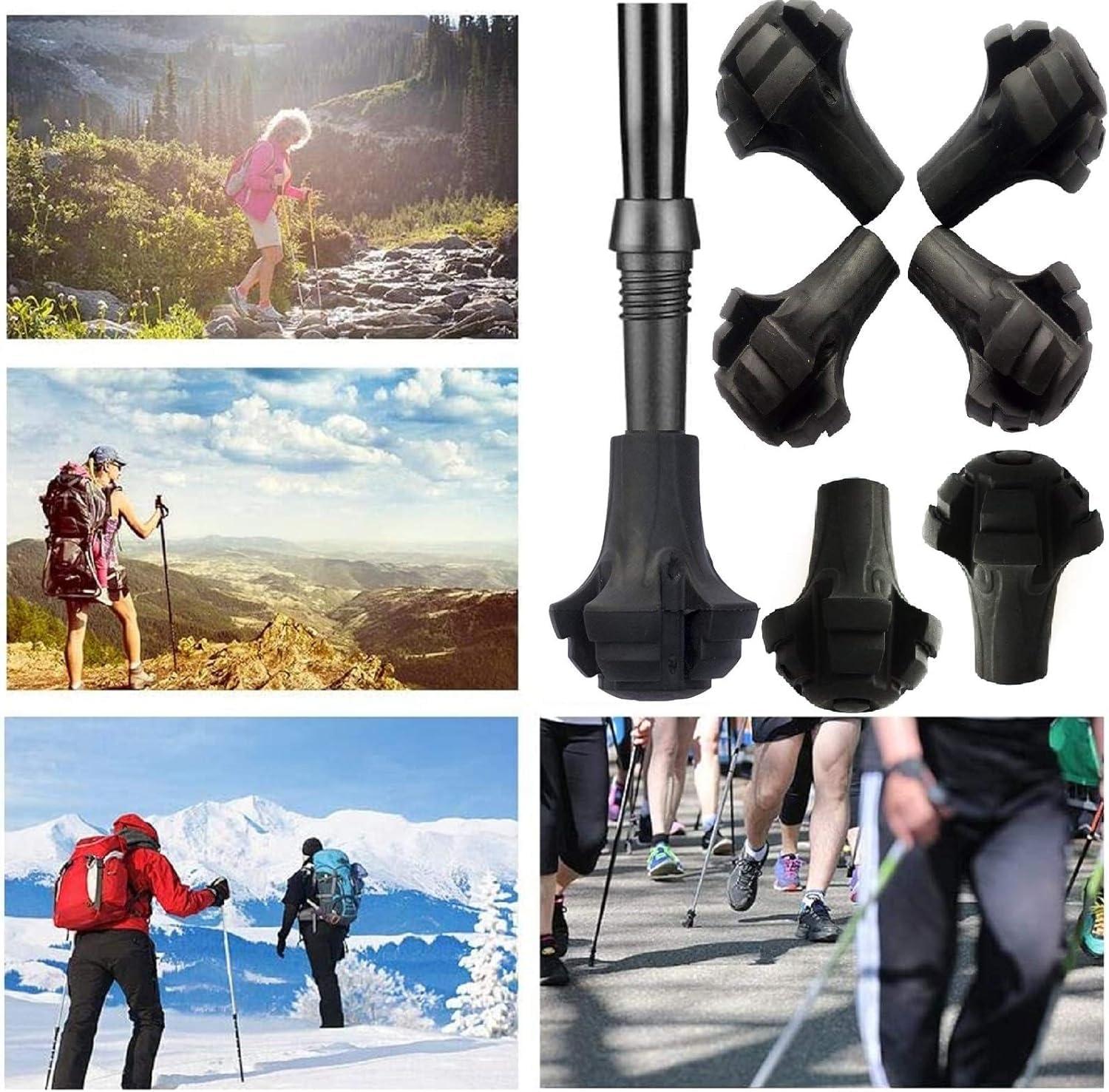 image:imageLot de 6 patins de marche nordique en caoutchouc Embouts en caoutchouc pour btons de randonne trekking btons de marche Asphalte