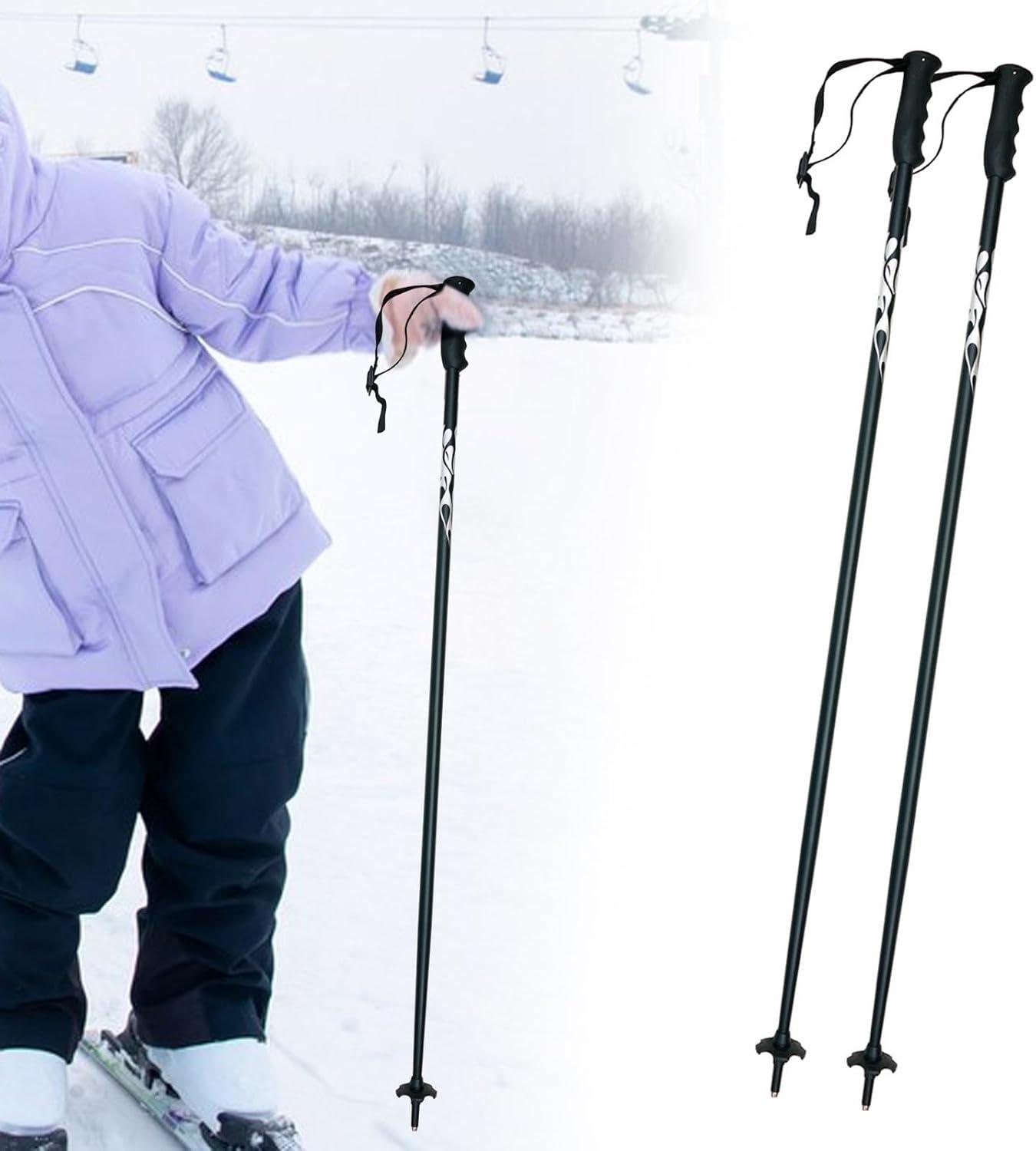 image:imageSharplace 2X Polonais de Ski pour Hommes Femmes Robustes porteurs de randonnes rsistantes la randonne des btons pour Trekking de Ski de Camping Aventures110 cm