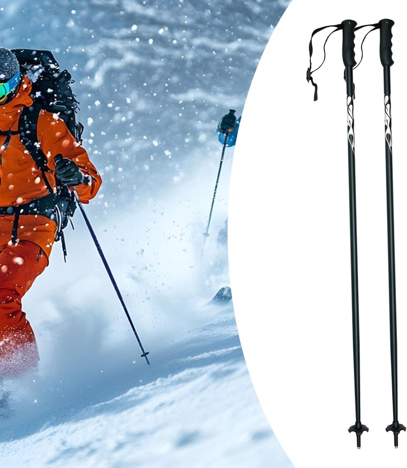 image:imageSharplace 2X Polonais de Ski pour Hommes Femmes Robustes porteurs de randonnes rsistantes la randonne des btons pour Trekking de Ski de Camping Aventures110 cm