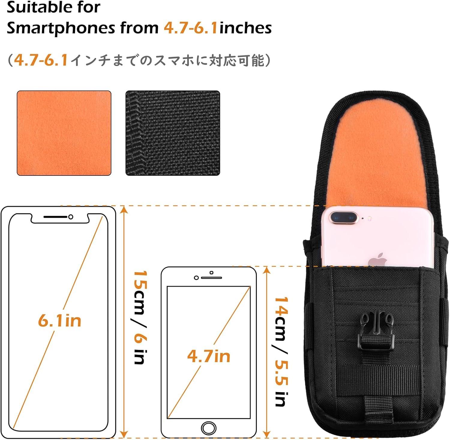 image:imageTRIWONDER Pochette Tactique Tlphone Sacoche Ceinture Poche Molle Gadget EDC Sac Militaire pour Randonne Cyclisme VoyageC Vert