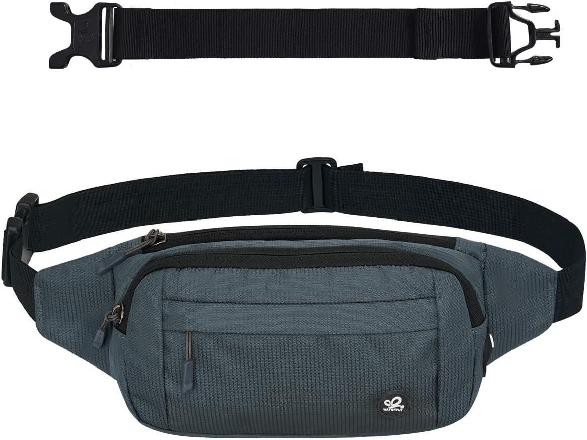 image:imageWATERFLY Sac Banane Sacoche de Ceinture Homme Femme Petite Ceinture Sac de Sport Bum Hip Bag pour Hommes et Femmes Sac Fanny de Taille avec Sangle dextension pour Voyage Randonne Entranement deBleu Roi