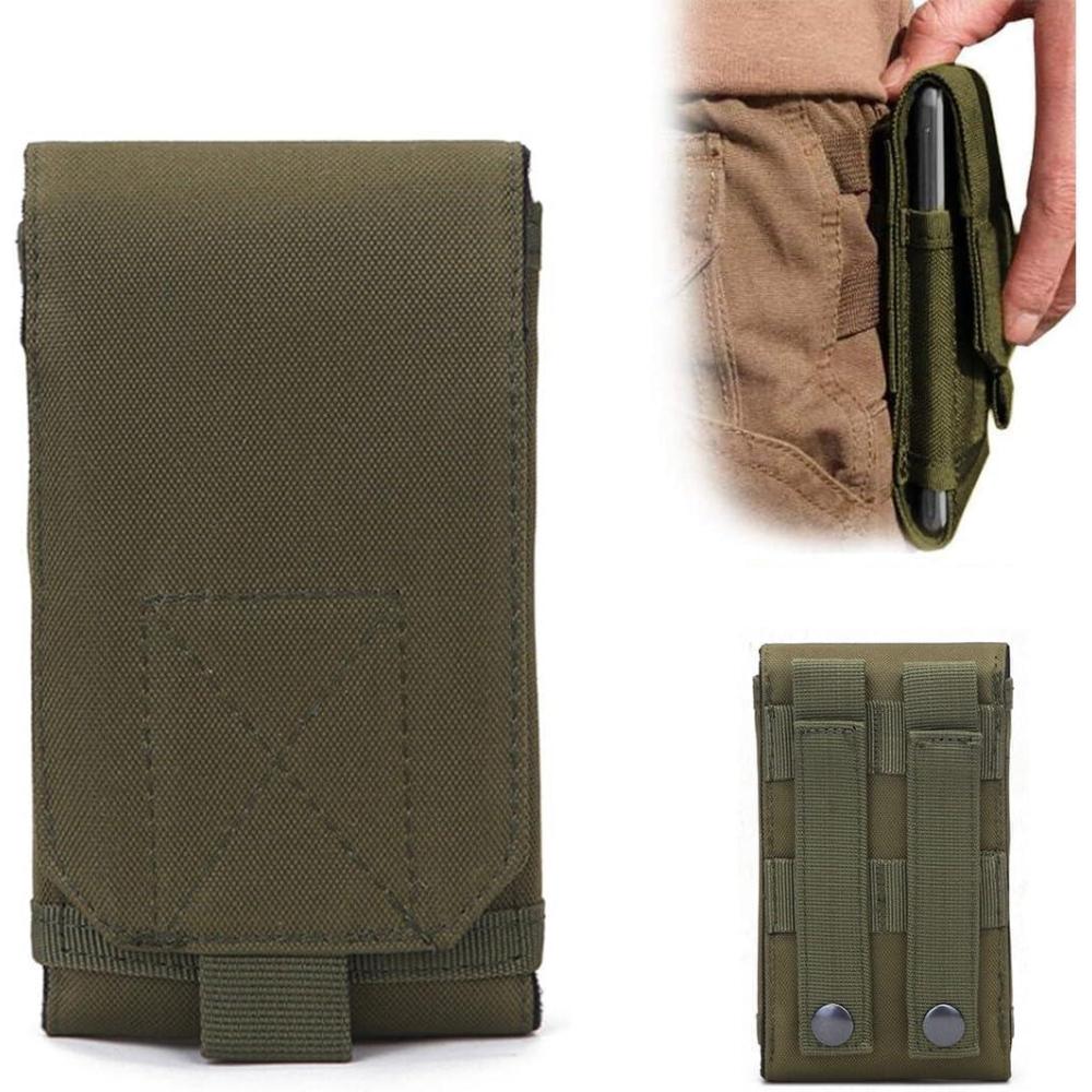 image:image1 Pices Etui Ceinture Clip Sacoche UniverselSac de Tlphone PortablePochette Ceinture Homme Arme Camo Molle Sac pour Tlphone Mobile Poche Ceinture tui Housse Taille L Vert Arme