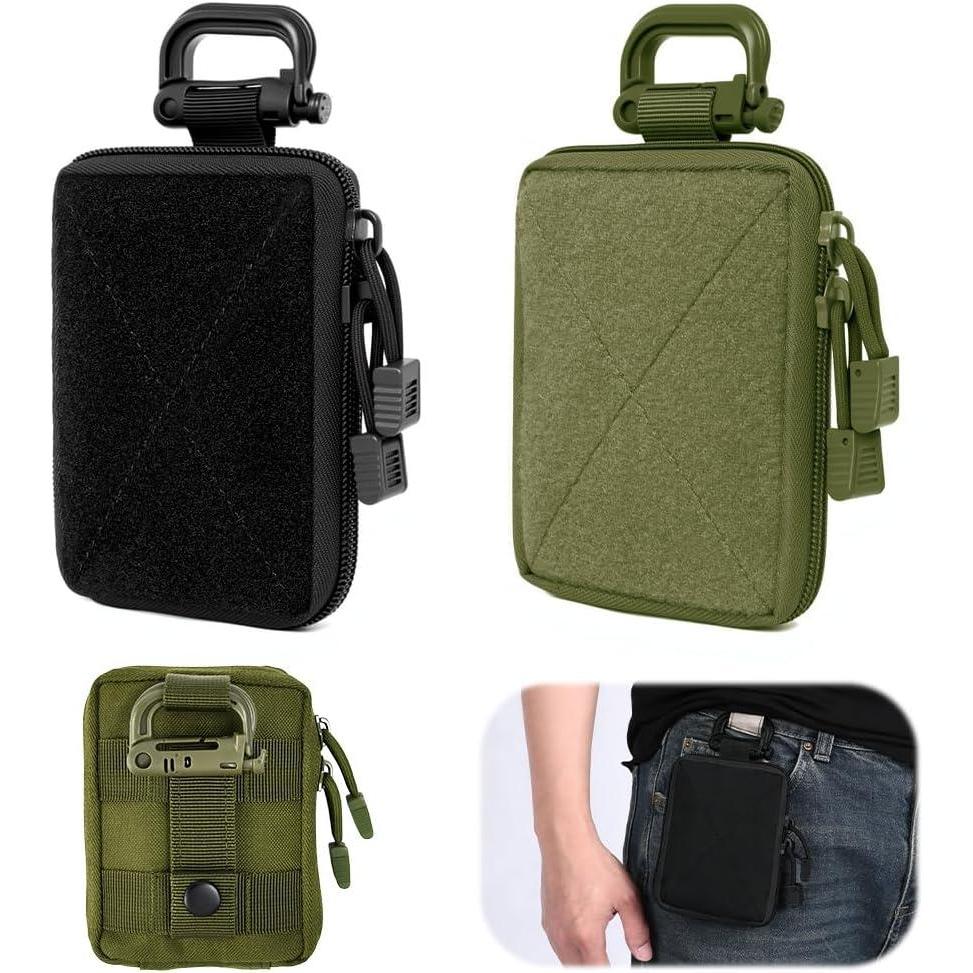 image:image2 Pices Sac Tactique Ceinture Pochette Molle Tactique Pochette Molle EDC Gadget Sac de Ceinture en Nylon Sacoche Militaire pour Randonne Camping Pche et Trousses doutils Quotidiens