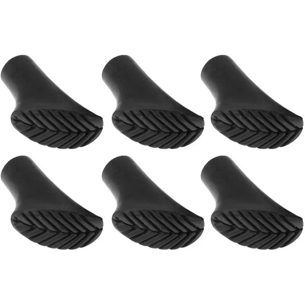 image:imageBtons de randonne avec pieds en caoutchouc Ensemble dembouts lgers durables et antidrapants Support descalade pour sentier stabilit utilisation en plein air voyage marche6 pices