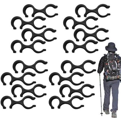image:imageLot de 20 clips pour btons de trekking de randonne de trekking 8 supports en forme de bton de randonne pour lextrieur18 mm