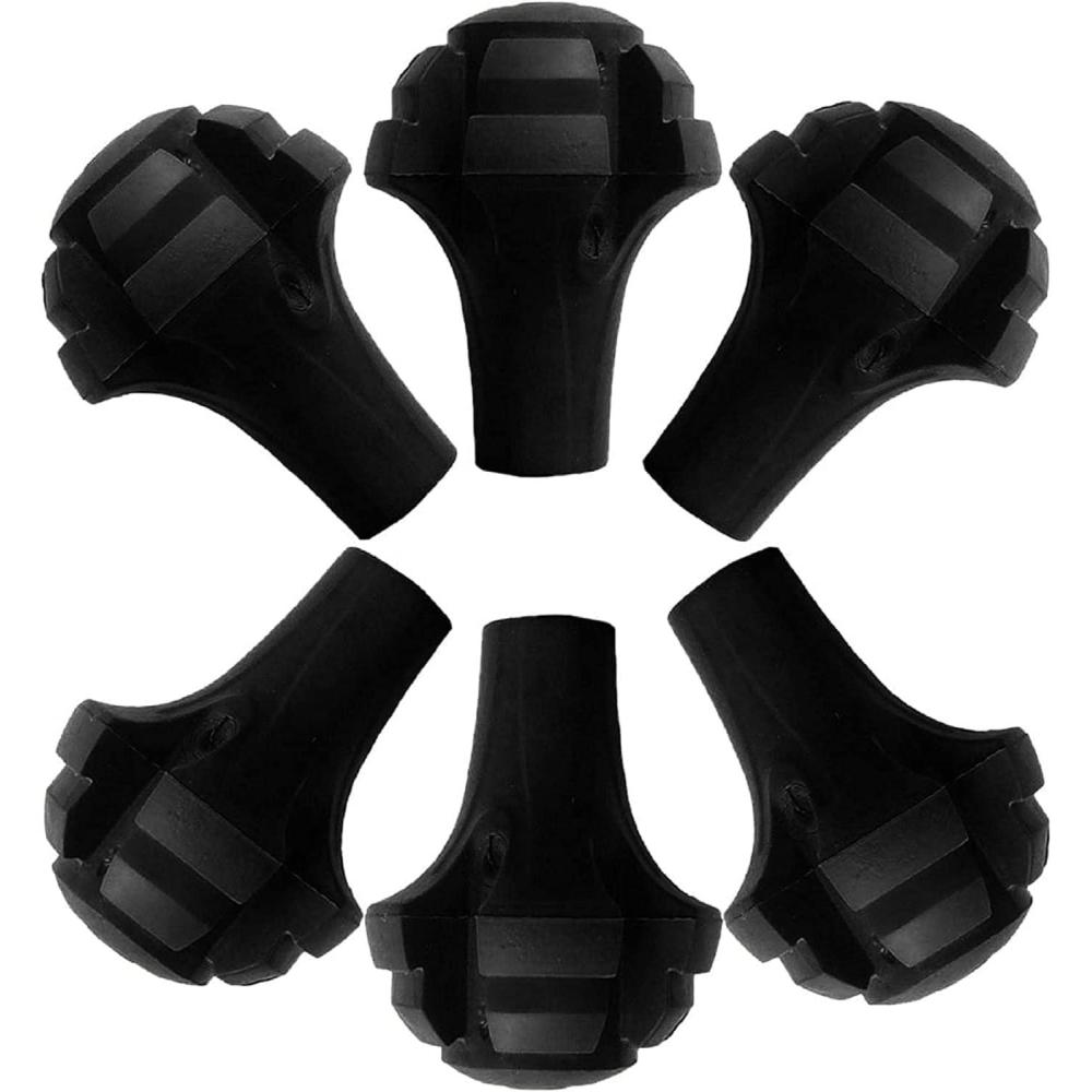 image:imageLot de 6 patins de marche nordique en caoutchouc Embouts en caoutchouc pour btons de randonne trekking btons de marche Asphalte