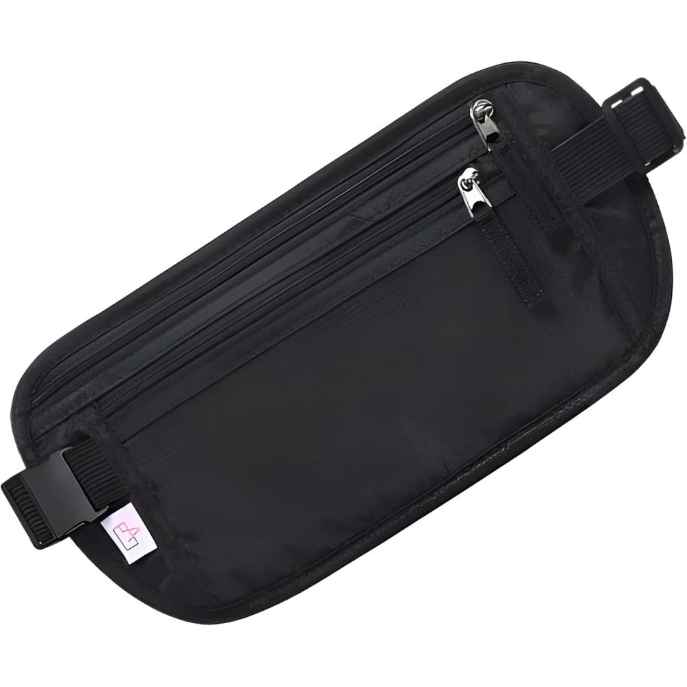 image:imagePochette Ceinture de Voyage Scurise avec Protection RFID  Sac Banane antivol Plat et Cach sous Les Vtements  Poche Poitrine Rglable pour Homme et Femme