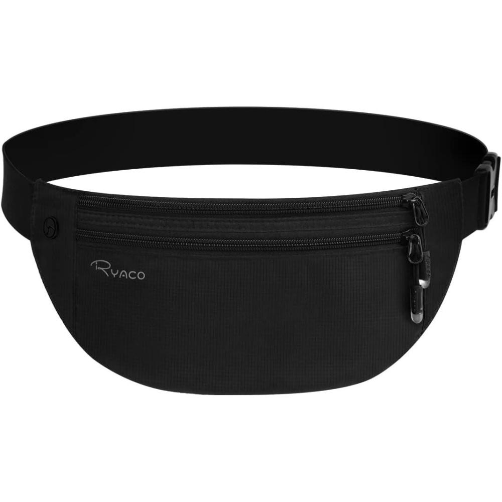 image:imageRYACO Pochette Ceinture de Voyage Scurise Sac tanche avec Technologue RFID Pochette de Femme ou Homme pour Argents Passeports Crdit et Tlphone Ajustable Ultra Fin Pochette Ceinture