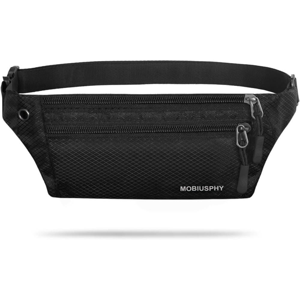 image:imageSac Banane Ceinture de Course Homme Femme Sacoche Sac  Dos Sport Etanche Running Belt Rglable pour Cyclisme Gym Jogging Randonne Noir
