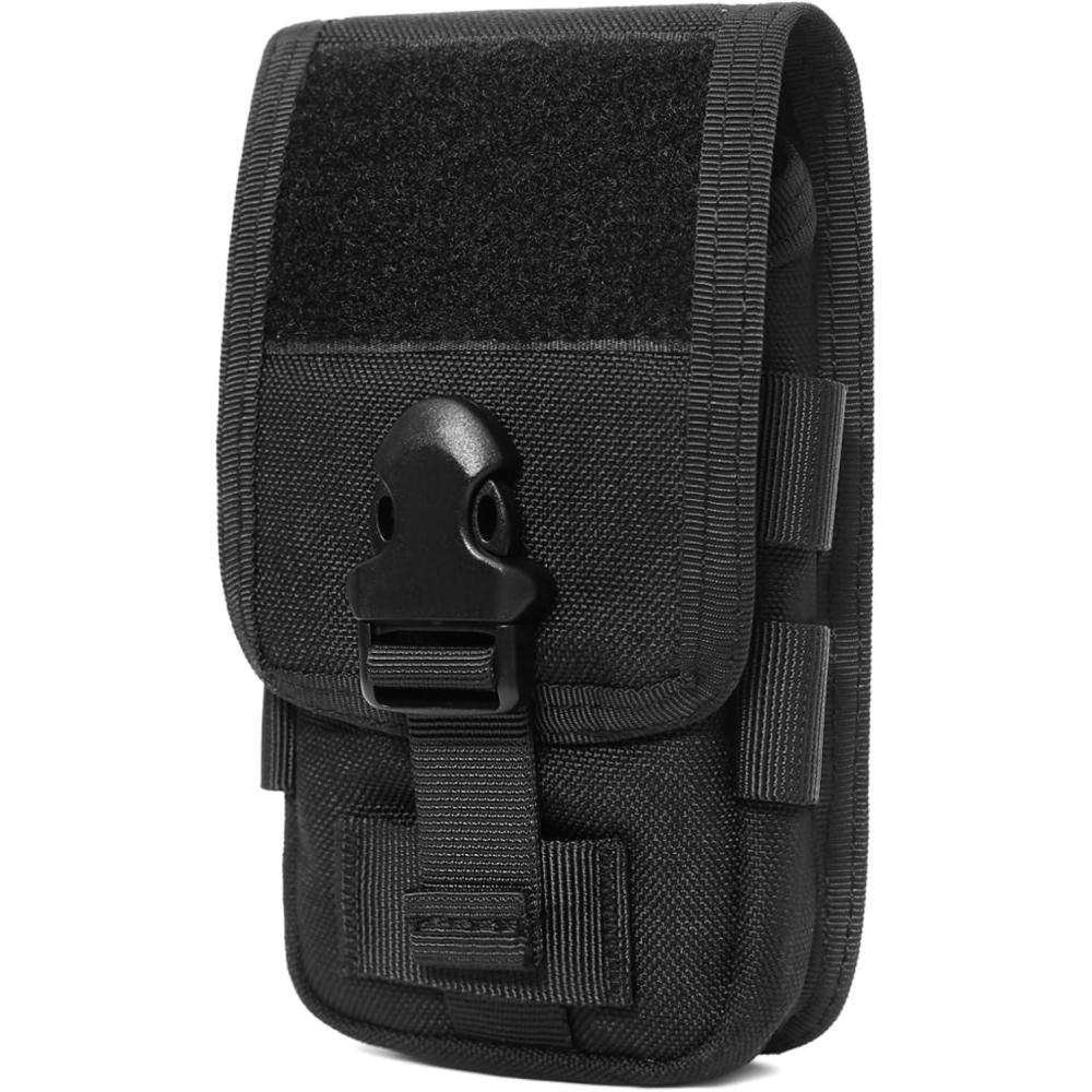 image:imageTRIWONDER Pochette Tactique Tlphone Sacoche Ceinture Poche Molle Gadget EDC Sac Militaire pour Randonne Cyclisme VoyageB  Noir