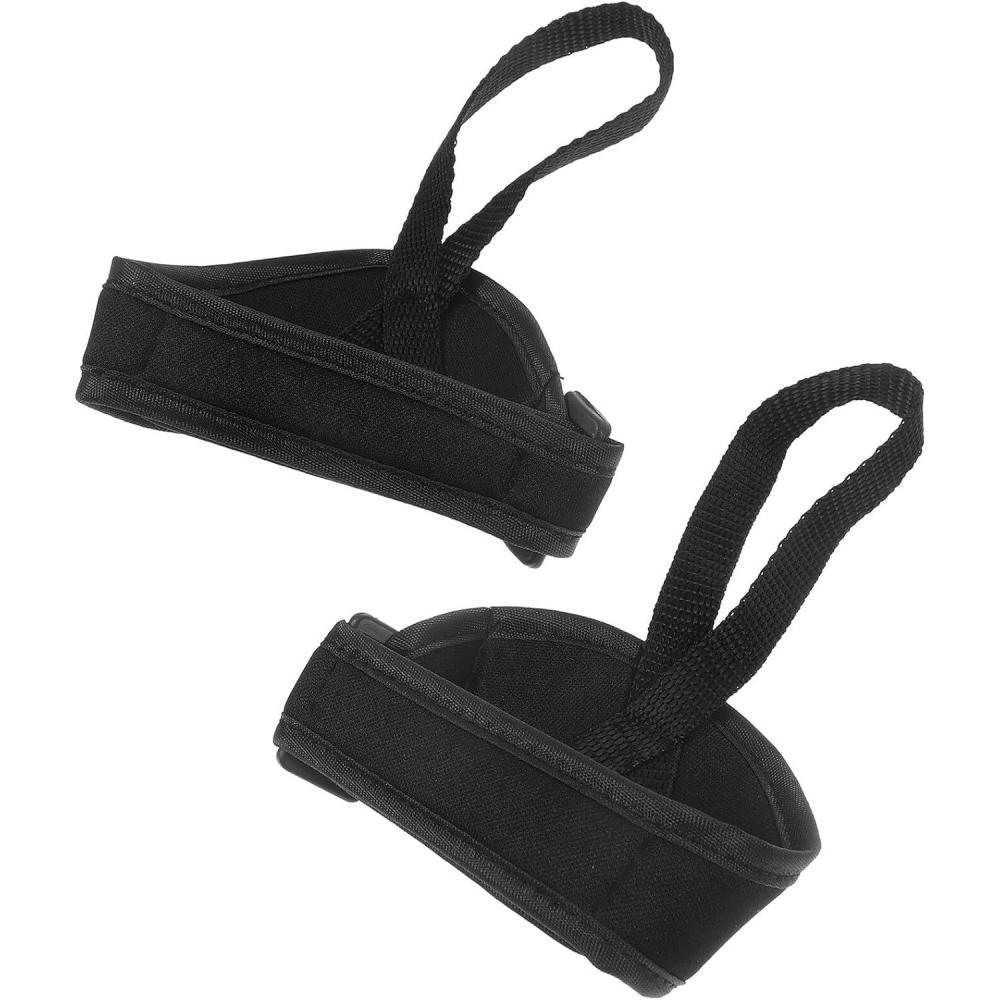 image:imageULTECHNOVO Dragonnes RGlables pour BTons De Ski Et De RandonnE en NOprNe avec Protection Poignet  Paire De Bracelets pour Sport De Plein Air Stabilit Et Confort pour Trekking